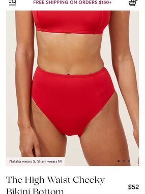 Andie Navy High-Rise Bikini Bottom